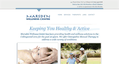 Desktop Screenshot of marsdenwellnesscentre.com